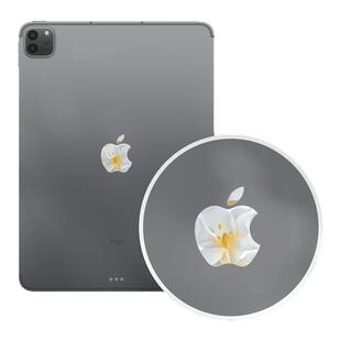 SkinAT适用于苹果MacBook Logo贴膜上海静安苹果店logo贴纸花见花开一道来 ipad logo贴 3M铸造级材质背胶