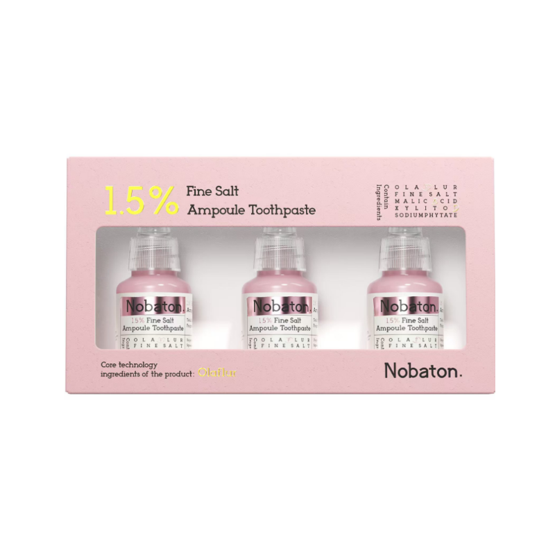 Nobaton諾巴頓農(nóng)場粉鹽安瓶牙齒敏感亮白色修含氟牙膏官方正品