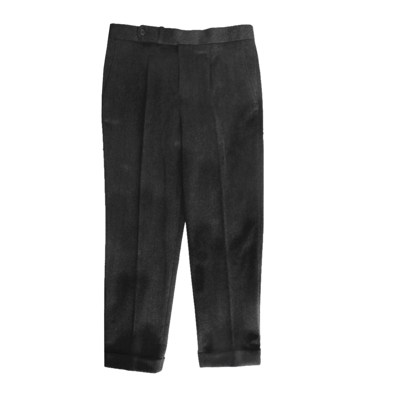 秋冬款男士顺毛呢高腰宽松西裤