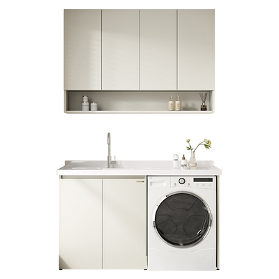 欧派简约蜂窝铝阳台洗衣机柜