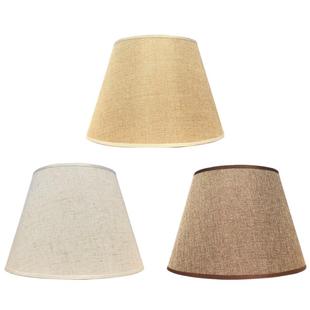 台灯灯罩外壳罩子圆形长方形亚麻布灯罩床头灯壁灯落地灯灯罩布艺