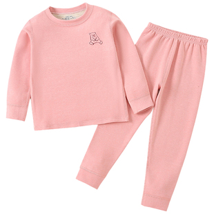 羊毛蚕丝儿童保暖内衣套装女宝宝男童秋衣秋裤冬季磨绒睡衣家居服