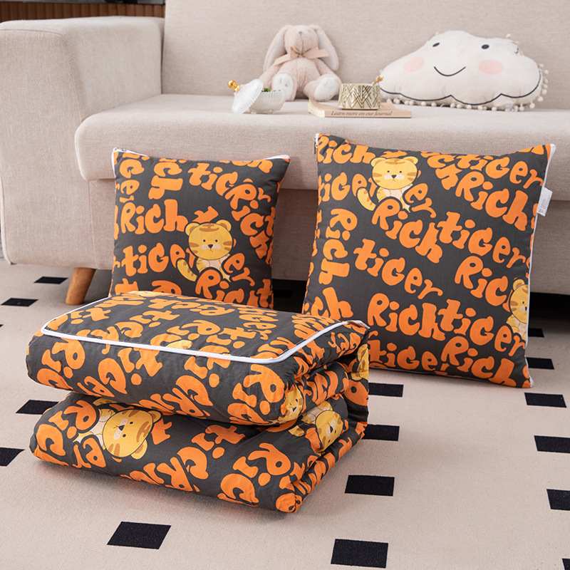 全棉抱枕被多功能空调午休夏被办公凉面料纯棉靠垫两用被被子