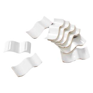 10 个装 金边纯白色陶瓷筷子架筷架筷托放筷子架创意酒店摆台餐具