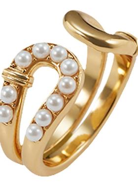 Neverfar路路通许愿珍珠开口戒指