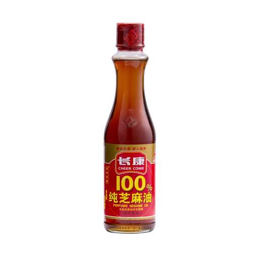 长康纯芝麻油纯正香油正宗家用小瓶360ml火锅凉拌菜油碟蘸料调味