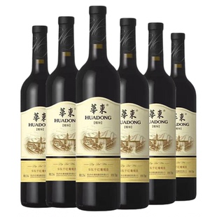 华东精制干红葡萄酒国产正品整箱红酒6支装百利酒庄顺丰快递