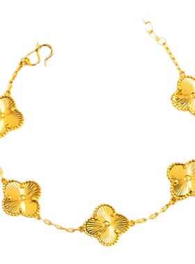 金店同款五花四叶草手链女高端升级版轻奢小众精致配饰送礼不掉色