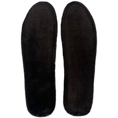 冬季保暖棉鞋垫男女黑加绒薄款