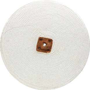 抛光白布轮不锈钢镜面玻璃抛光轮抛光机粘砂棉布片手磨机磨光玉器