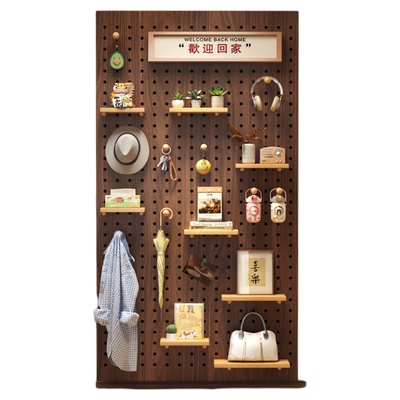 不贴皮纯橡胶木/进口实木洞洞板