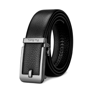 皮尔卡丹皮带男士新款休闲真皮腰带仿针扣自动扣内穿裤带潮年轻人