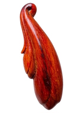 玉兰花吊坠红木挂件木制小叶紫檀木雕手把件实木盘玩配饰好运随身