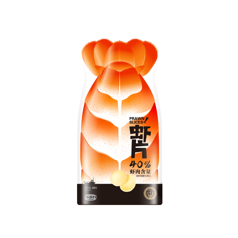 韩多力鲜虾片40gx4袋休闲原味薯片