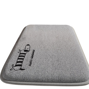 珊瑚绒加厚浴室地垫吸水卫生间脚垫厕所门口防滑耐脏垫子门垫地毯