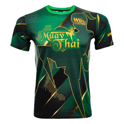 MMA运动透气T恤WBC泰拳武术柔术锻炼训练踢拳UFC拳击速干定制短袖