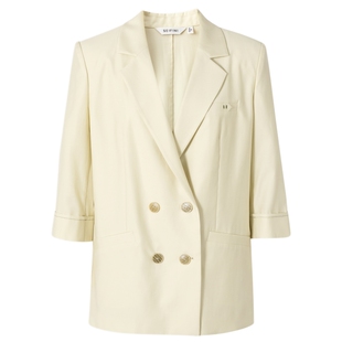 诗凡黎莱赛尔薄荷曼波绿色高智西装外套西服春夏伊芙丽outlets店