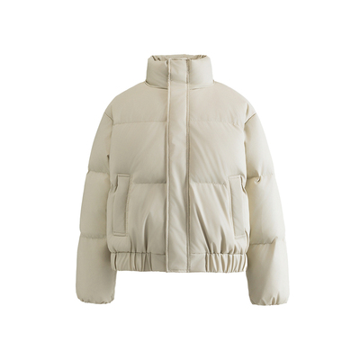 COLDSTONE  高级感基础色廓形宽松冬季男女立领白鸭绒羽绒服