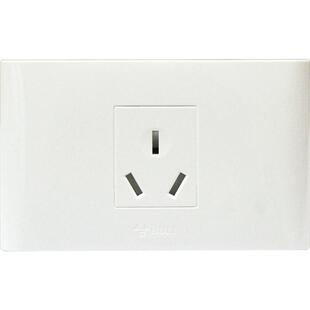 公牛118型开关插座 一位白色16A大功率家用墙壁面板三孔空调暗装