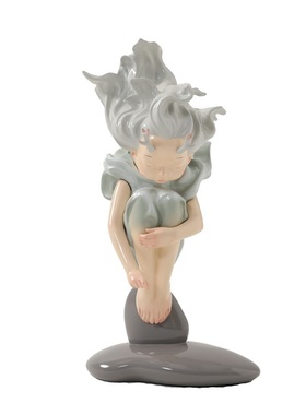 蓝色蜗牛水中秘语灵龙公主摆件