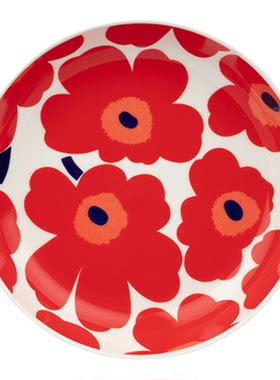Marimekko【Unikko印花】餐盘20.5cm中式深盘26新款