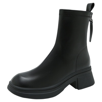 马丁靴女真皮切尔西靴休闲短靴