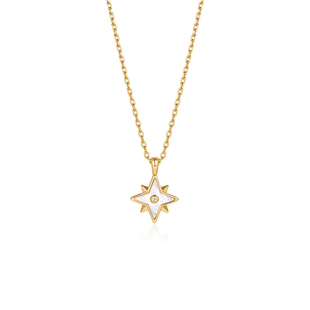 Amber Lollipop贝母项链女八芒星吊坠颈链原创设计师小众锁骨链