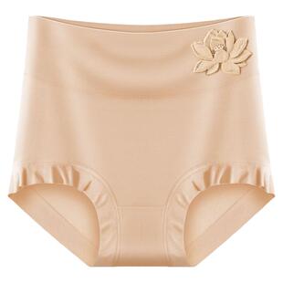 4条莫代尔中高腰收腹提臀内裤女中年妈妈纯棉抗菌裆舒适三角裤