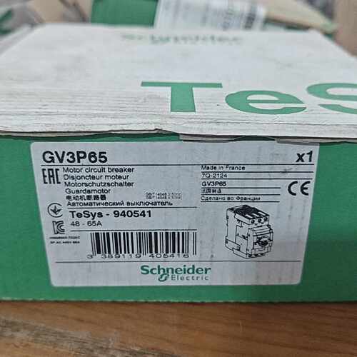电动机断路器GV3P65，电流48-65A拍前询价下单