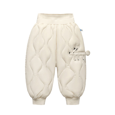 儿童羽绒裤高腰加厚白鸭绒