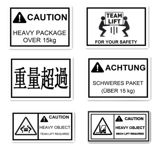 亚马逊外箱超重标签贴纸 美国德国日本超重标签 亚马逊FBA超重标