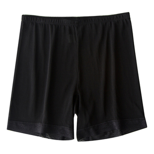 薄款夏季女针织真丝二合一安全内裤防走光打底裤三分裤全桑蚕丝