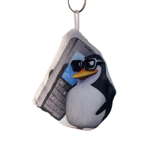高雅人士泰尔企鹅发声唱歌语音钥匙扣挂件马达加斯加抽象书包挂饰