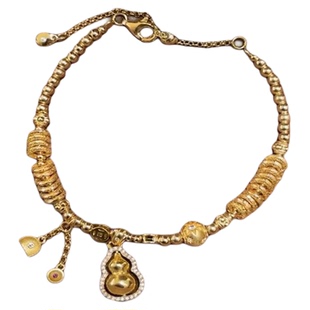 「小盘缠」中古金色簸箕葫芦跑环手链老钱风精致时尚高级感手饰女