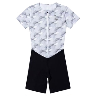 零阻力新款运动紧身衣田径训练比赛体考速干短袖男士跑步连体衣