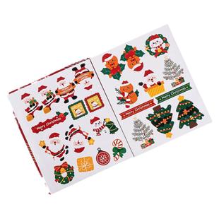 2026圣诞节蛋糕甜品包装盒封口贴卡通圣诞老人礼物不干胶贴纸装饰