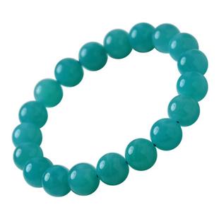 天河石手串女男蓝绿色东海水晶玛瑙玉髓散珠子老矿料莫桑比克手链