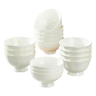 唐山白骨瓷碗家用2026新款釉下彩健康吃饭碗促销组合餐具套装10个