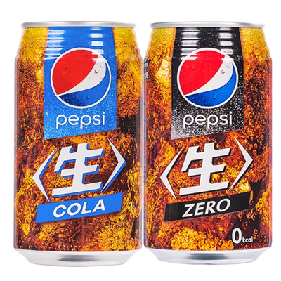 日本进口百事生可乐pepsi原味/零度无糖碳酸汽水饮料340ml罐装