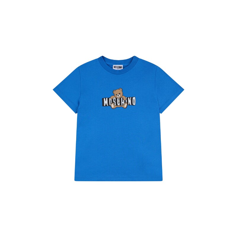 Moschino/莫斯奇诺26早春儿童logo徽标装饰泰迪熊T恤