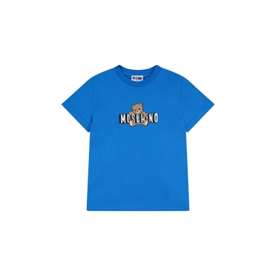 【新品首降】Moschino/莫斯奇诺26早春儿童logo徽标装饰泰迪熊T恤