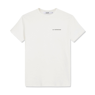 LILY25夏日新款女装简约基础款白色修身圆领通勤正肩短袖T恤上衣