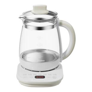 美的养生壶炖煮一体小型办公室家用玻璃煮花茶烧水壶多功能煮茶器