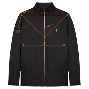 才子男装立领棉服男士2025秋冬简约加厚夹棉保暖休闲黑色短款外套