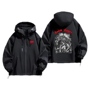 DOOM毁灭战士黑暗时代游戏周边男装外套连帽夹克春秋季冲锋衣休闲