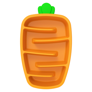 休普狗碗慢食碗狗食猫食盆狗盆猫碗狗狗碗宠物防噎狗饭盆胡萝卜型