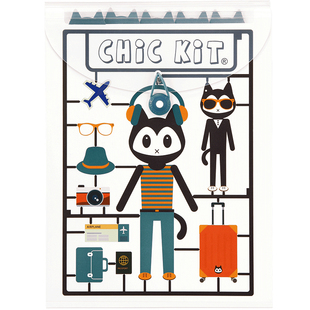 富美高喵克分类轮子夹清新活页夹试卷风琴包单页夹可爱可收纳书Foldermate包里A4容量大