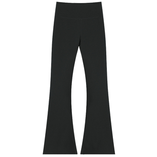 小个子微喇鲨鱼裤女外穿冬季加绒2025新款高腰保暖打底喇叭瑜伽裤