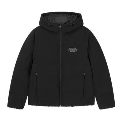 乔丹羽绒服女子保暖短款连帽外套