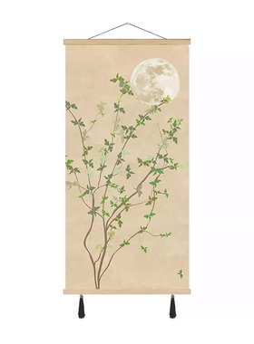 竹报平安挂布装饰画竹子布艺挂画